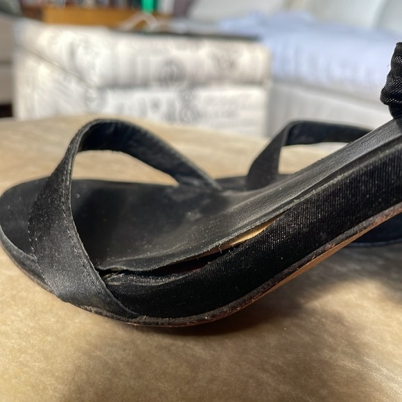 💃🏻 👠 FABULOUS Stephanie McB Size 8 Black Satin Ballerina Stilettos - Picture 11 of 13